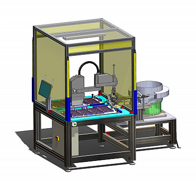 Robotic cell for automated insertion of keycaps into keyboard masks