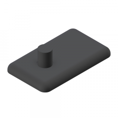 END CAP 19X32 Z GREY