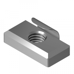 SQUARE NUT M08 L WITH POSITION-FIXING LENGTH 25 MM