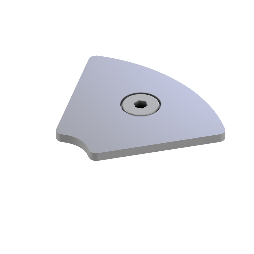 End cap 45 R 60° alu