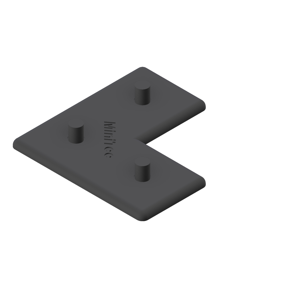 End cap 60x60x30 Z grey