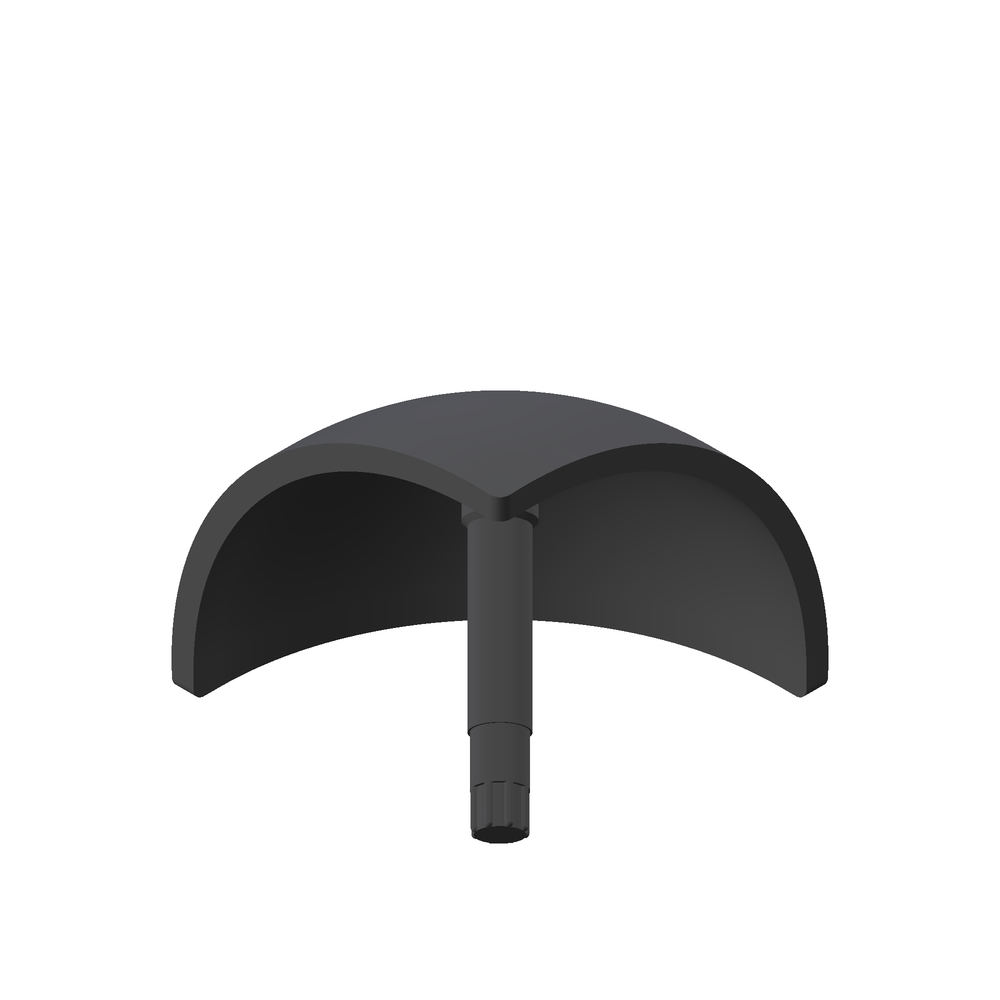 End cap angle 30 R 90°  grey