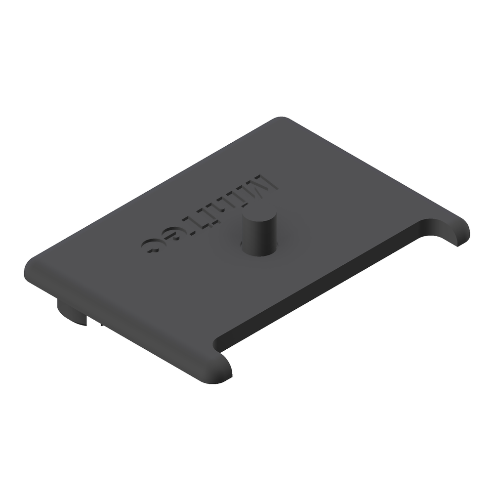 End cap profil height adj. grey