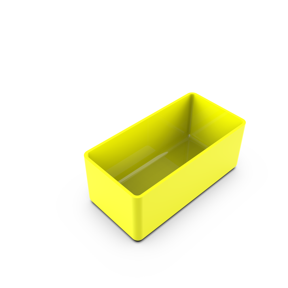 Yellow organiser box 108x54x45 mm