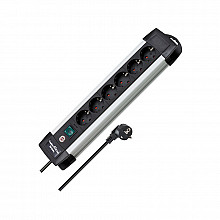 PREMIUM-ALU-LINE POWER STRIP 6-FOLD