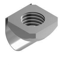 Square nut M08x13 with position-fixing