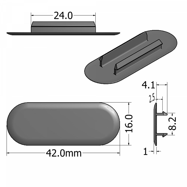 End cap GL for G-profile 30