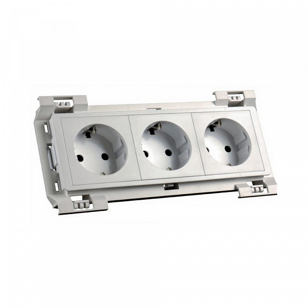 SOCKET TRIPLE AT-MOD PARAPET CHANNEL KPL 16A 230V 6M
