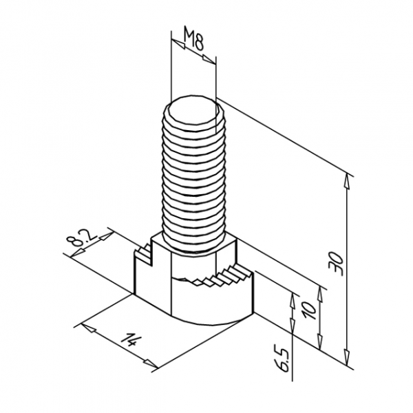 VIJAK S KLADIVASTO GLAVO M8x23.5