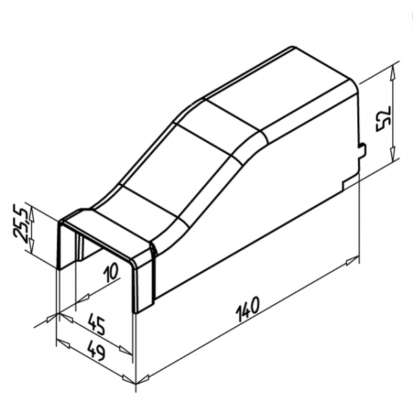 POKROV PRIKLJUČNECE POKROVA KABELSKEGA KANALA 45