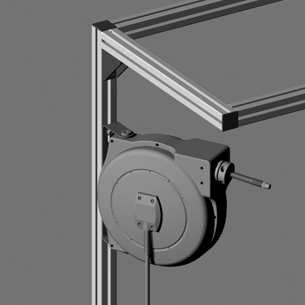 Autom. hose rewinder