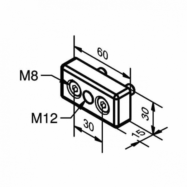 PLOŠČA ZA NOGO 30X60 M12 ESD