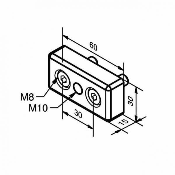 PLOŠČA ZA NOGO 30X60 M10 ESD