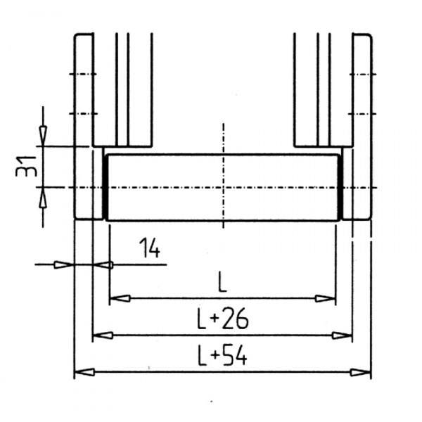 VALJ ODGONSKI ZA TRAČNI TRANSPORTER 45 ALU