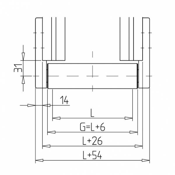 VALJ ODGONSKI 45 ZA TRAČNI TRANSPORTER