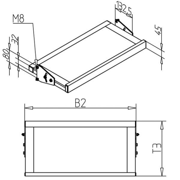 POLICA ZA SHRANJEVANJE BREZ VPENJALNE ROČICE ESD