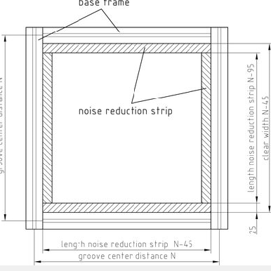 CASSETTE 500X2000 MM, FIXED