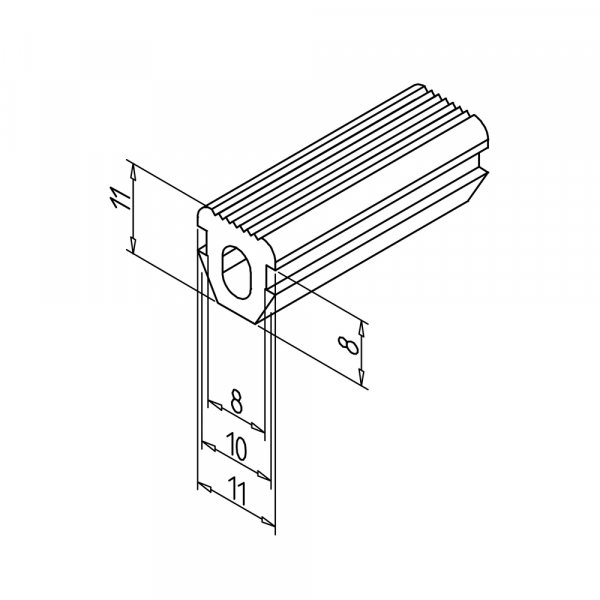 Cover profile 30 grey
