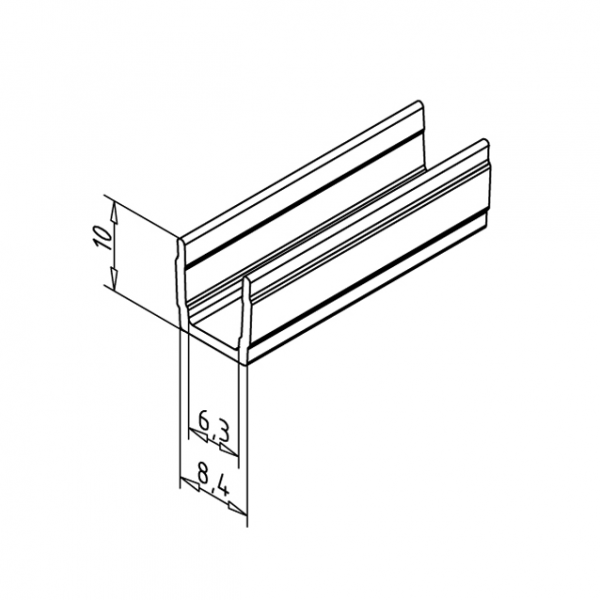 POKROV VPENJALNI PROFIL 30 SVETLO SIV