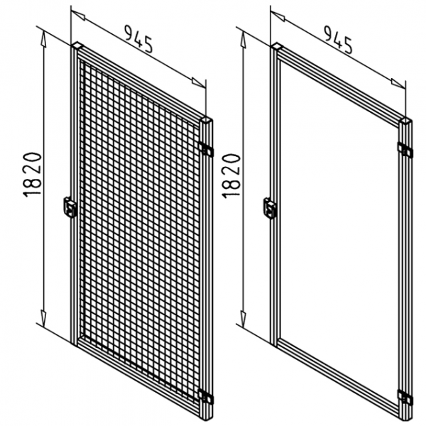 VRATA ZAŠČITNEGA POLJA 1000 POLIKARBONAT