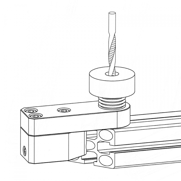 VRTALNA PRIPRAVA ZA PREČNI KOTNI SPOJNIK 45 N