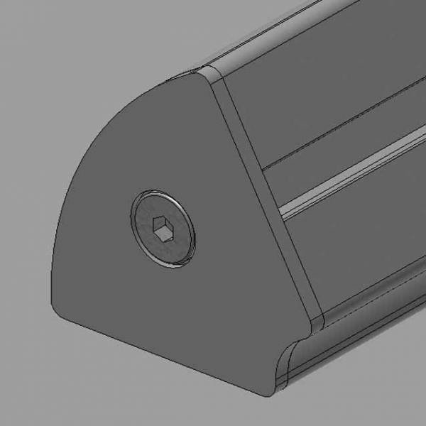 End cap 45 R 60° alu