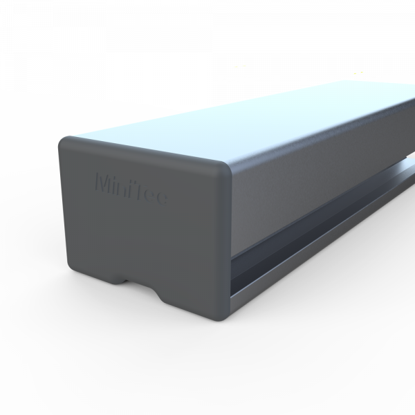 End cap for clamping profile 45x32 K grey