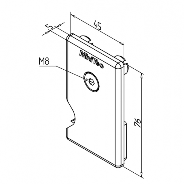END CAP LR RIGHT GREY