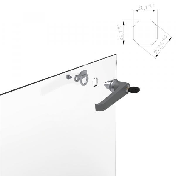 ROČAJ 8 S KLJUČAVNICO (SIV)