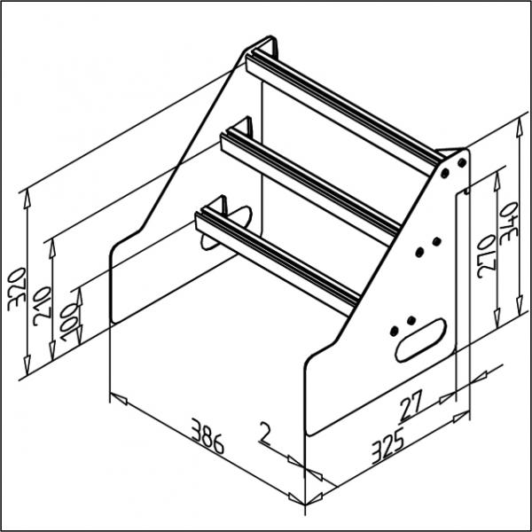 KanTainer shelf, straight