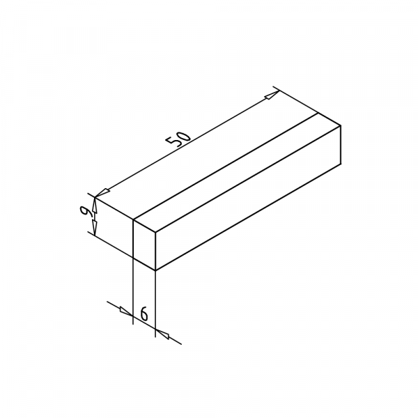 Magnet 6 x 9 x 50 mm