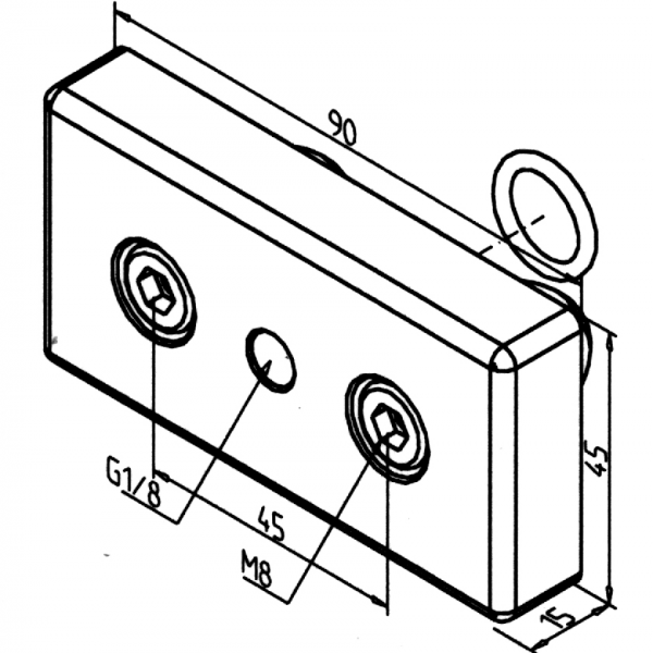 POVEZOVALNA PNEVMATSKA PLOŠČA 45 G1/4