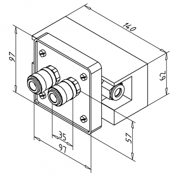 PNEUMATIC CONNECTION - DUAL FOR CABLE DUCT 130