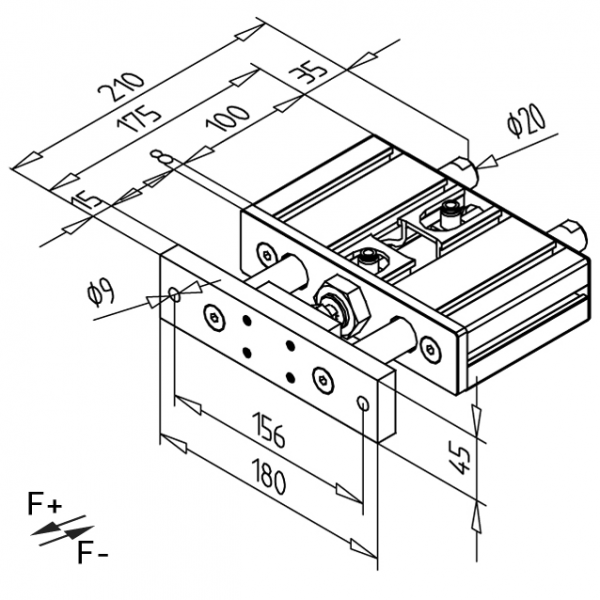 Pneumatic lifting unit 15
