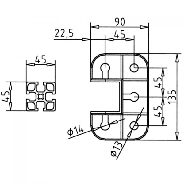 STEBER ZAŠČITNEGA POLJA 45 X 45