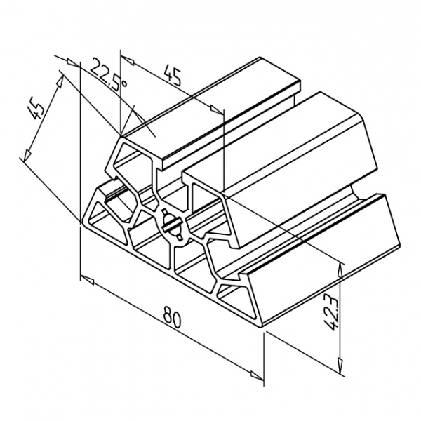 PROFIL 45/22,5°