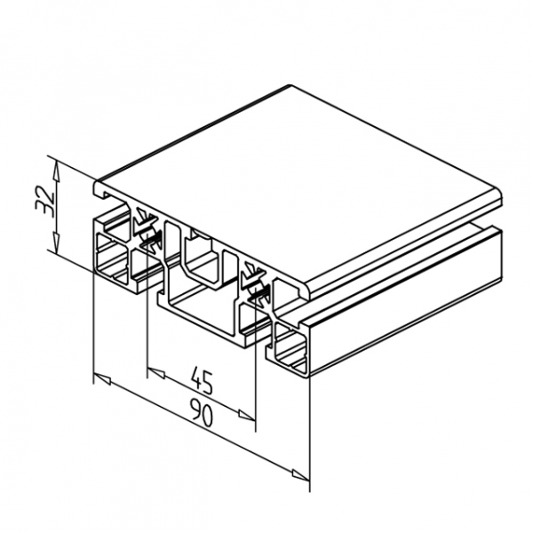 PROFIL 90X32 UL