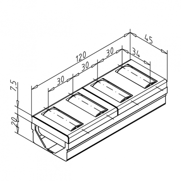 NOSILEC VALJČKOV 45X45R S POKROVOM