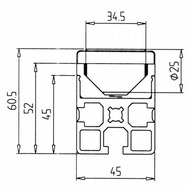 NOSILEC VALJČKOV 45X45R S POKROVOM