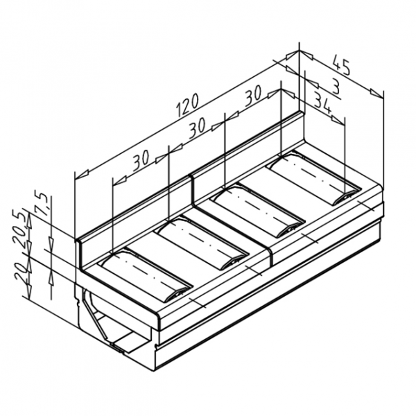 NOSILEC VALJČKOV 45X45R SF POKROVOM - Z ROBOM