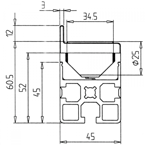 NOSILEC VALJČKOV 45X45R SF POKROVOM - Z ROBOM