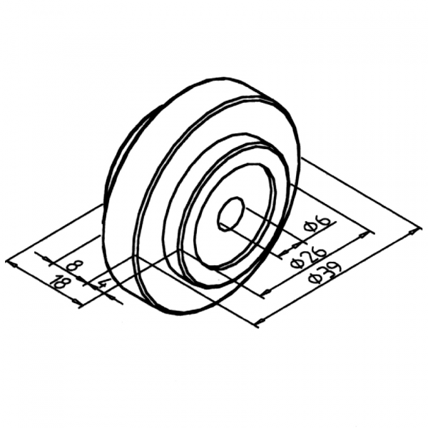 KOLO S D39 S KROGL. LEŽAJEM