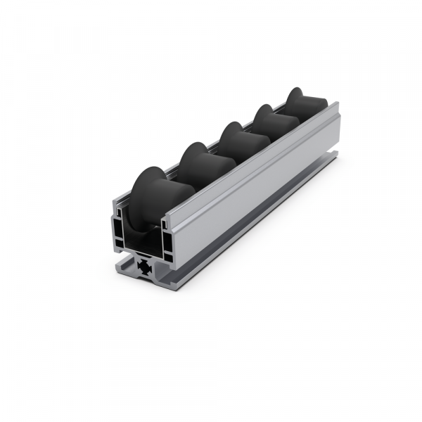 Roller strip ESD with flanged rollers