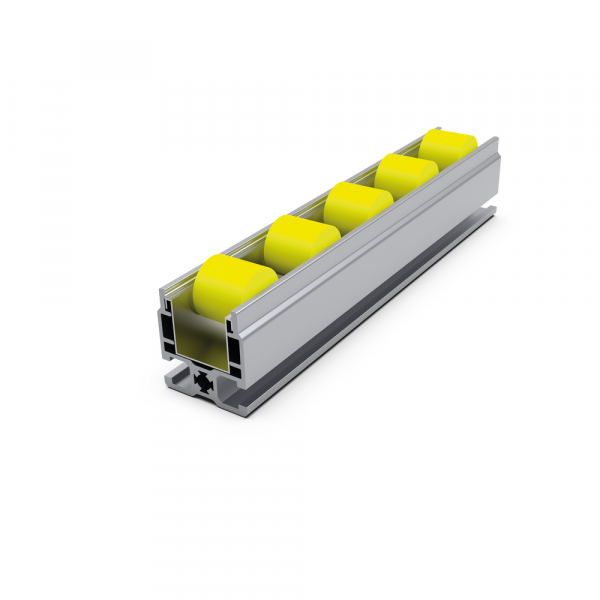 Roller strip with cylindrical rollers