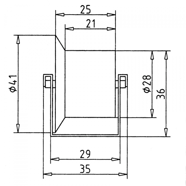 Roller strip with flanged rollers