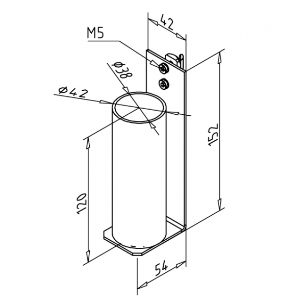 DRŽALO ORODJA OKROGLO D38 - 120