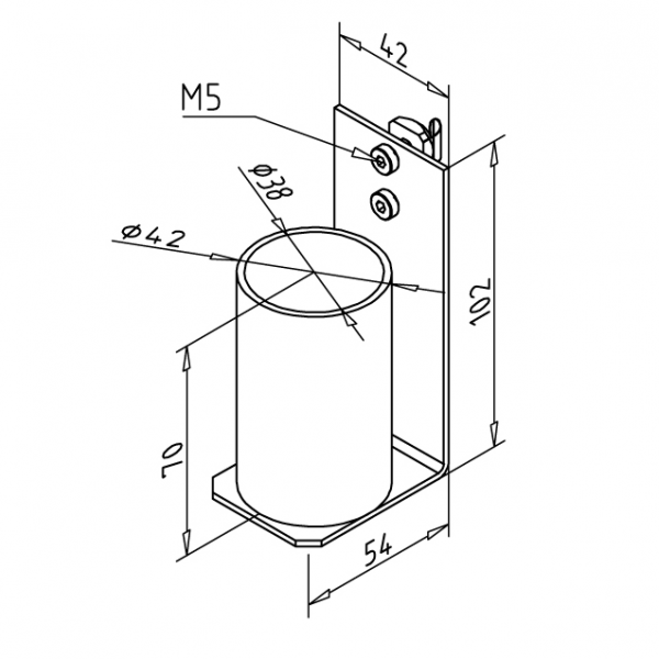 DRŽALO ORODJA OKROGLO D38 - 70