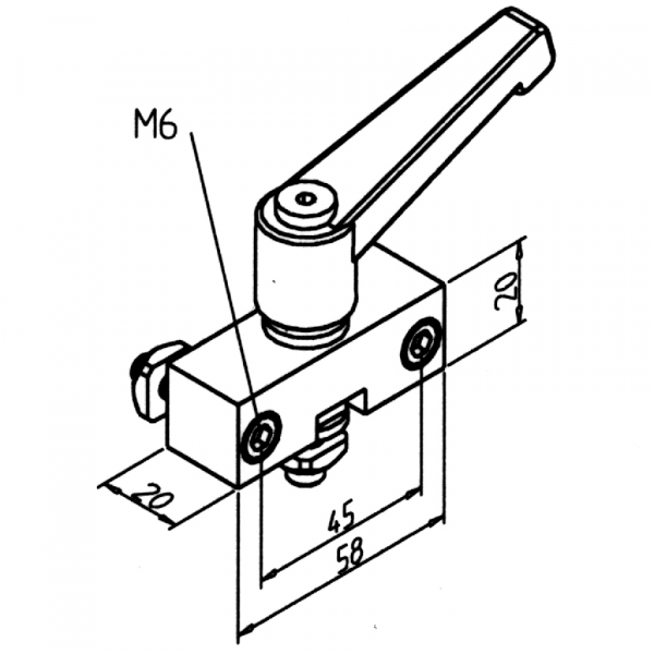 Slide clamping unit, top LWG / LWN / LW
