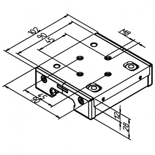 Slide LR 6 with cover, stainless