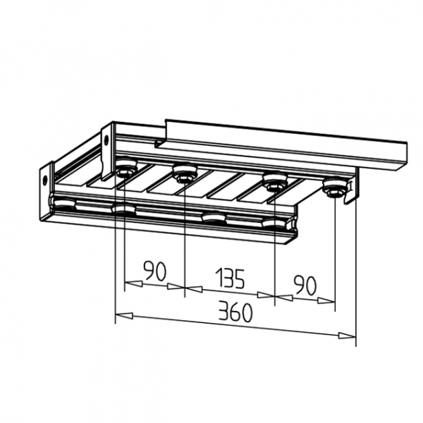Slide LW 180 stainless with 8 bearings